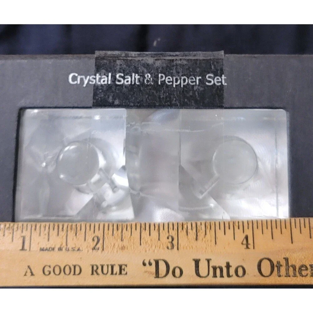 Oleg Cassini Crystal Salt and Pepper Shakers